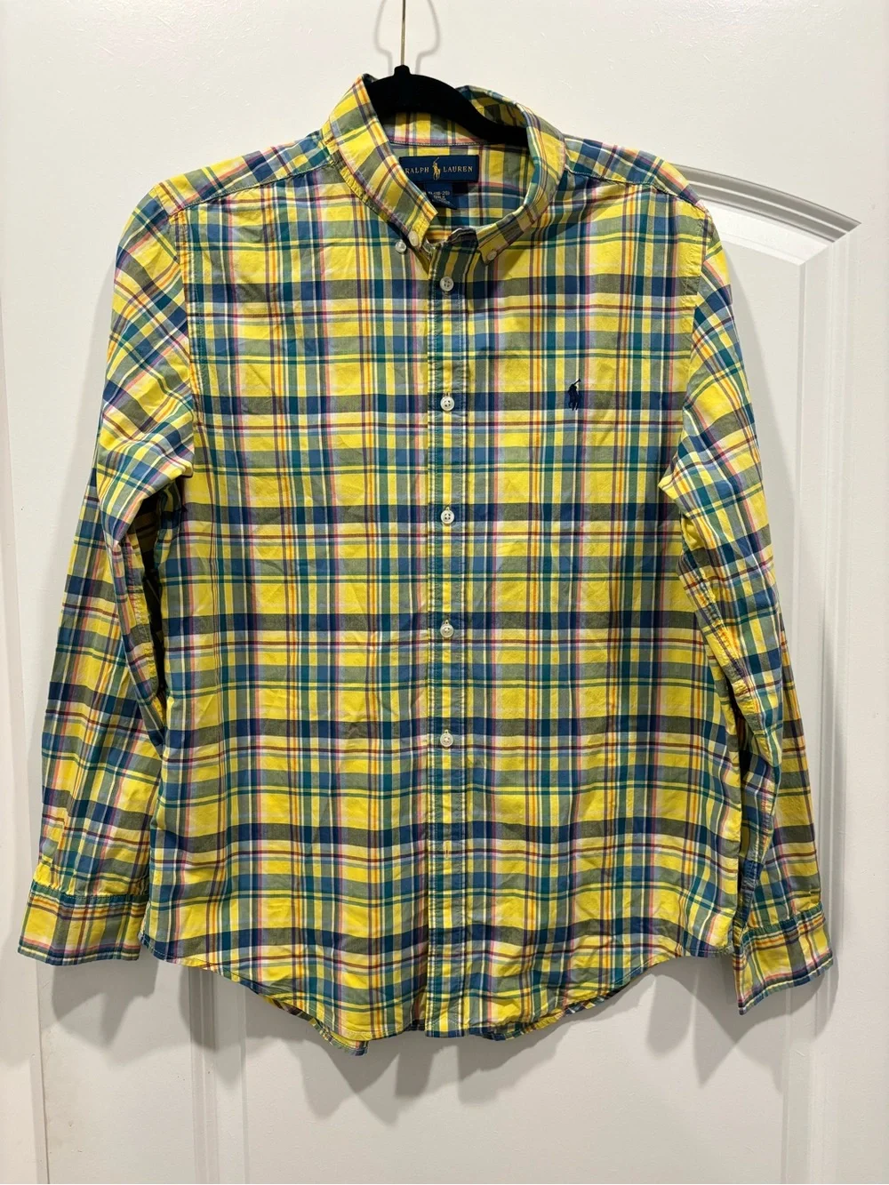 Ralph Lauren Yellow Plaid Button-Down Shirt - Boys